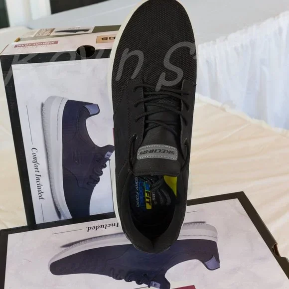 2 pairs Skechers bundle shoes BLACK+nAVY men shoes - Picture 9 of 16